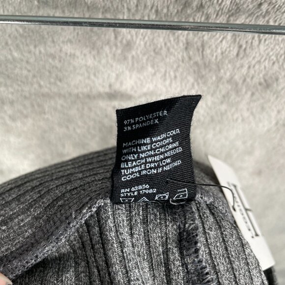 Hue Ribbed Leggings Women’s Small Gray Mid Rise Stretch NWT - Picture 8 of 8